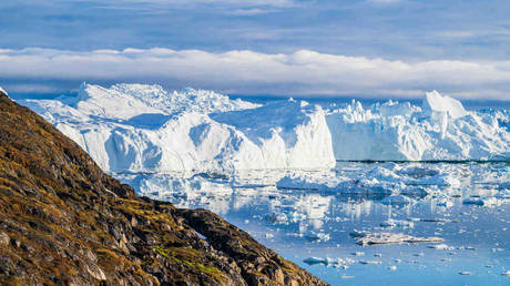 The Ilulissat Icefjord in Greenland.