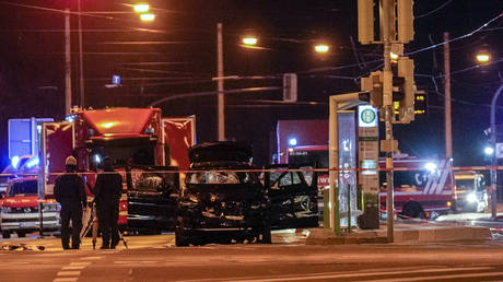 FILE PHOTO: The car that crashed into a crowd of people at the Magdeburg Christmas market