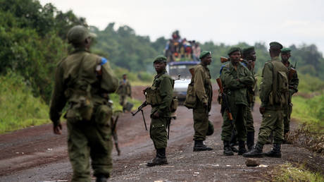 FILE PHOTO: Congolese army soldiers at the frontline, DR Congo.