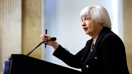 FILE PHOTO: US Treasury Secretary Janet Yellen.