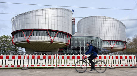 FILE PHOTO: General view of The European Court of Human Rights (ECHR) is pictured in Strasbourg, France.