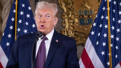 US President-elect Donald Trump speaks during a press-conference.