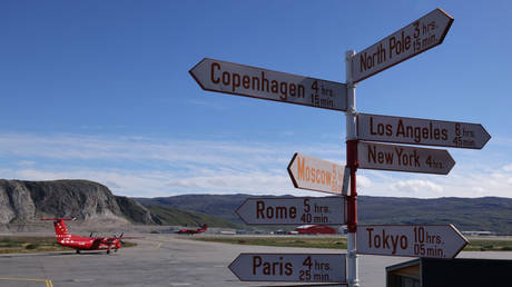 FILE PHOTO: A view of Kangerlussuaq Airport in Greenland.