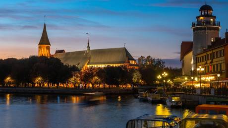 FILE PHOTO: A view of Kaliningrad at night