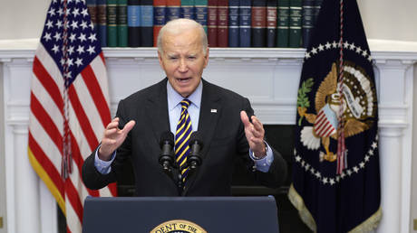 President Joe Biden speaks during an event at the Roosevelt Room of the White House on January 10, 2025 in Washington, DC.