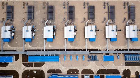 FILE PHOTO. An aerial view of the Russkaya compressor station.