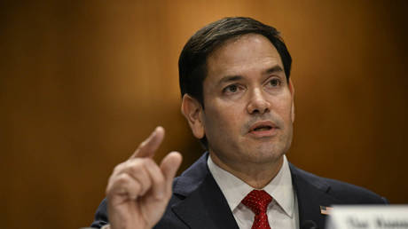 Senator Marco Rubio testifies before a Senate Foreign Relations Committee confirmation hearing, January 15, 2025.