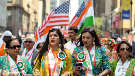 FILE PHOTO: 39th India Day parade to celebrate India's Independence Day along Madison Avenue in New York City.